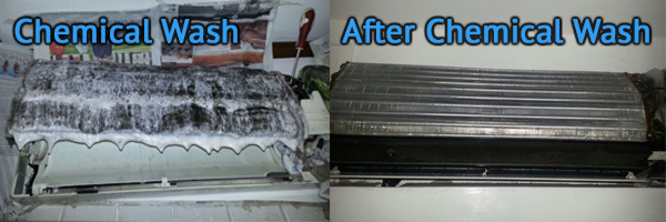 before and after chemical wash